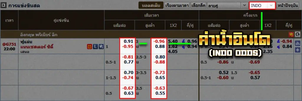 ค่าน้ำอินโด
